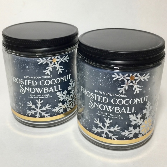 FROSTED COCONUT SNOWBALL Single Wick Candles
